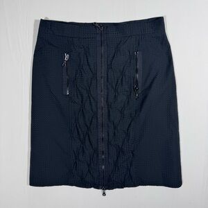 Women Mini Textured Skirt Size 8 Black Zip Front Dark Academia‎ Goth Whimsigoth